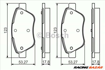 BOSCH 0 986 495 102 Fékbetét - FIAT, LANCIA, FORD