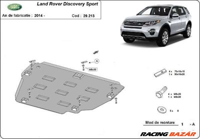 Land Rover Discovery Sport 2014- motorvédő lemez 