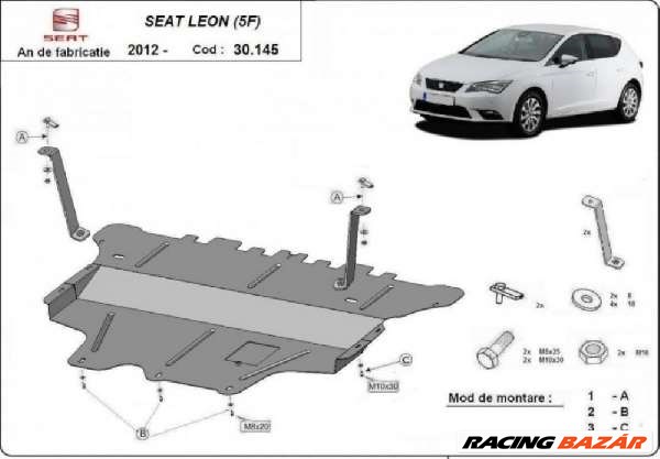 Seat Leon 2012- motorvédő lemez  1. kép