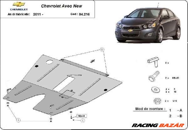 Chevrolet Aveo 2011- motorvédő lemez 1. kép
