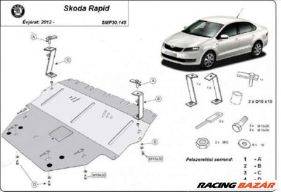 Skoda Rapid 2012- motorvédő lemez 