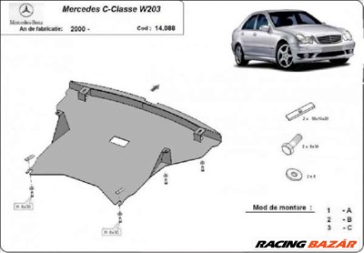 Mercedes C osztály W203 2000- 2.2D motorvédő lemez 