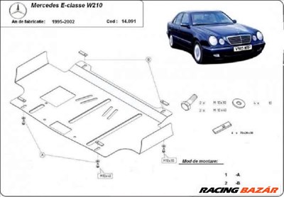 Mercedes E osztály W210 1995- motorvédő lemez 