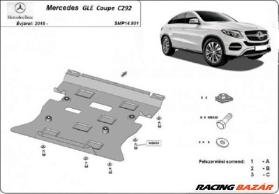 Mercedes GLE Coupe C292 2015- motorvédő lemez 