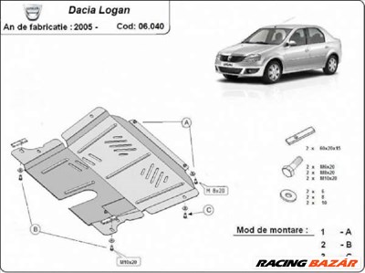 Dacia Logan I motorvédő lemez