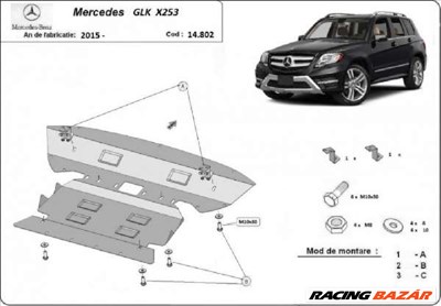 Mercedes GLK X253 2015- motorvédő lemez 