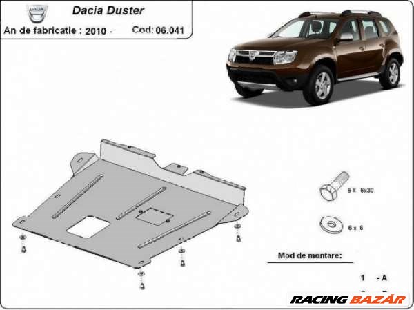 Dacia Duster I motorvédő lemez  1. kép