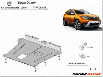 Dacia Duster II 2018- motorvédő lemez