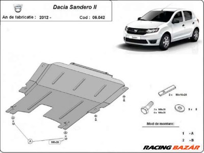 Dacia Sandero II 2012- motorvédő lemez