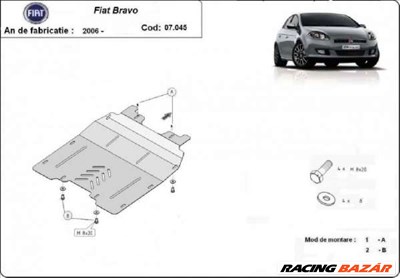 Fiat Bravo 2006- motorvédő lemez