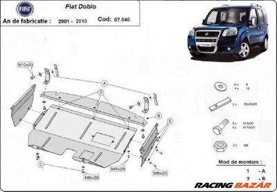 Fiat Doblo I motorvédő lemez