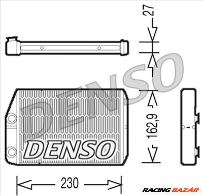 DENSO drr09034 Fűtésradiátor - FIAT, PEUGEOT, CITROEN