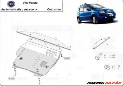 Fiat Panda motorvédő lemez
