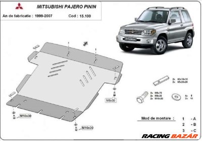 Mitsubishi Pajero Pinin 1999- motorvédő lemez