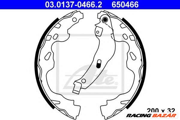 ATE 03.0137-0466.2 - fékpofakészlet CITROËN OPEL PEUGEOT SUZUKI TOYOTA VAUXHALL 1. kép