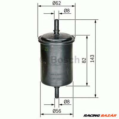 BOSCH 0 450 902 161 - Üzemanyagszűrő ALPINE CITROËN DACIA DS FIAT GREAT WALL HYUNDAI IRAN KHODRO (IK 1. kép