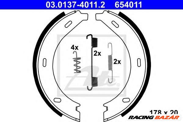 ATE 03.0137-4011.2 - kézifék fékpofakészlet MERCEDES-BENZ 1. kép