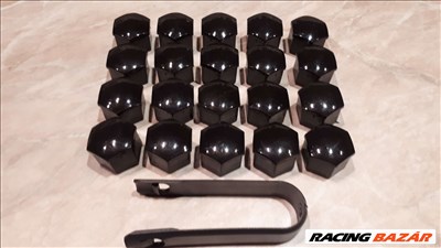 Új , 17 es kerékcsavar csavartakaró kupak ,leszedővel fekete ,szürke