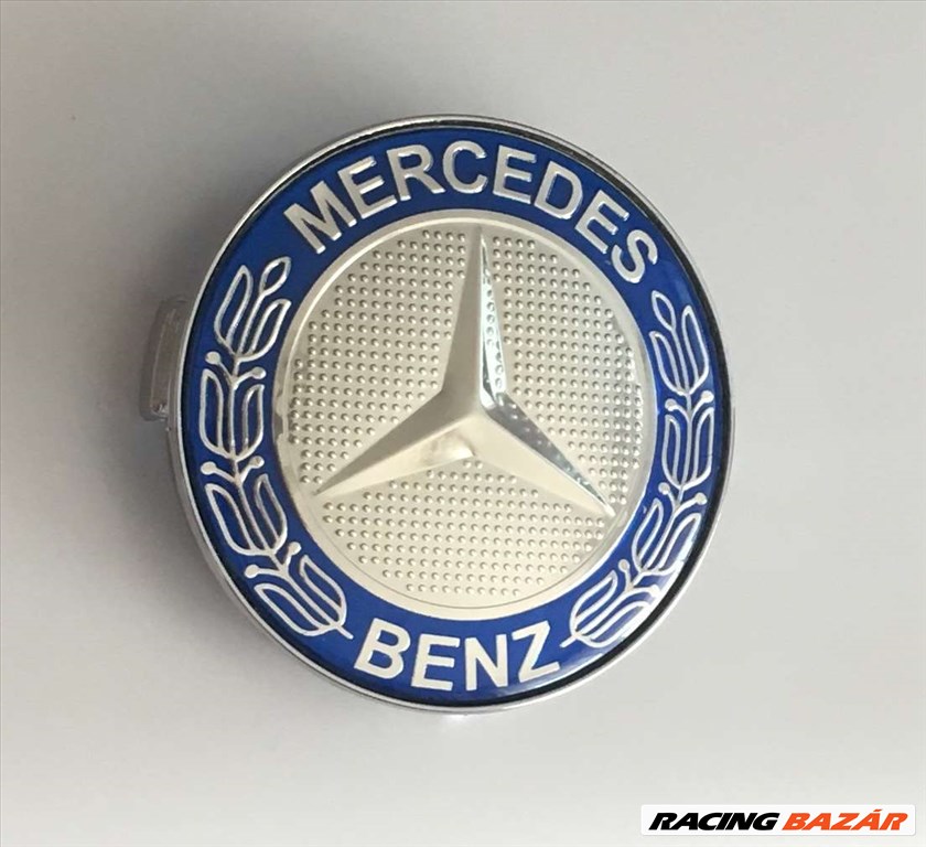 Mercedes -hez közép, (60 mm) SZETTben élénk kék-króm 1. kép
