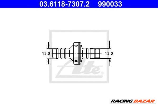 ATE 03.6118-7307.2 - szelep, vákuumcső 1. kép