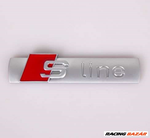 Audihoz S-line embléma - matt ezüst 1. kép
