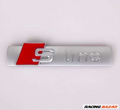 Audihoz S-line embléma - matt ezüst