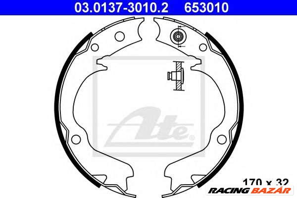 ATE 03.0137-3010.2 - kézifék fékpofakészlet SUBARU 1. kép