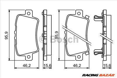 BOSCH 0 986 494 249 Fékbetét - HONDA