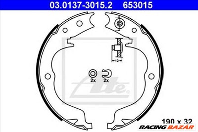 ATE 03.0137-3015.2 - kézifék fékpofakészlet CITROËN MITSUBISHI PEUGEOT SUBARU