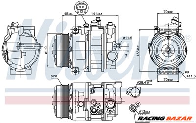 NISSENS 89039 Klímakompresszor 7SE17C