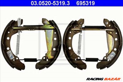 ATE 03.0520-5319.3 - fékpofakészlet SKODA VW