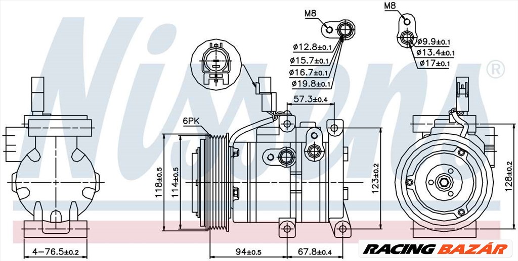 NISSENS 89533 Klímakompresszor A6 1. kép