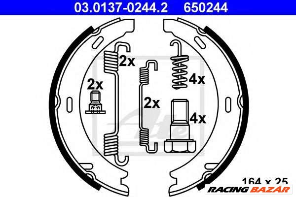 ATE 03.0137-0244.2 - kézifék fékpofakészlet MERCEDES-BENZ 1. kép