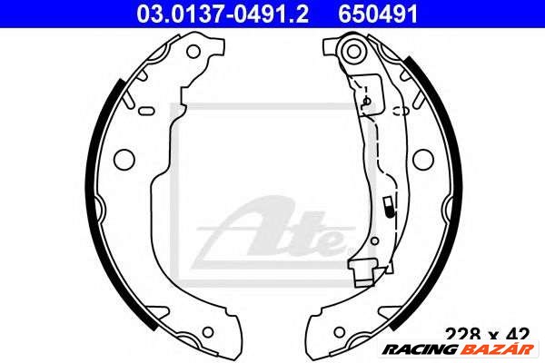 ATE 03.0137-0491.2 - fékpofakészlet CITROËN DS PEUGEOT 1. kép