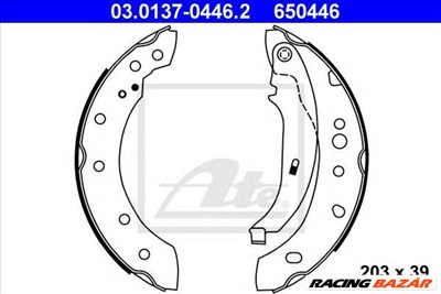 ATE 03.0137-0446.2 - fékpofakészlet PEUGEOT