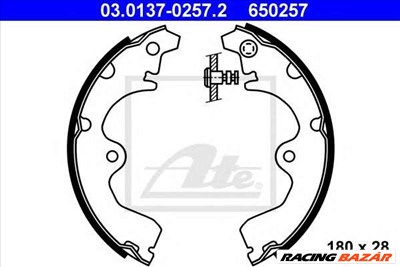 ATE 03.0137-0257.2 - fékpofakészlet TOYOTA