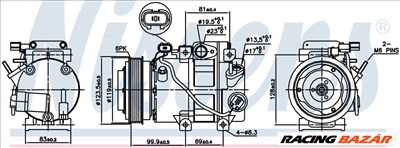 NISSENS 890151 Klímakompresszor HS18