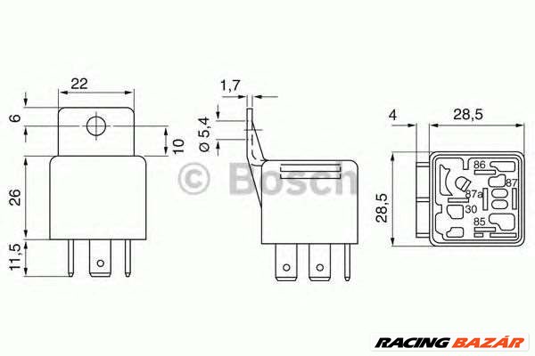 BOSCH 0 332 209 203 - relé MERCEDES-BENZ STEYR 1. kép