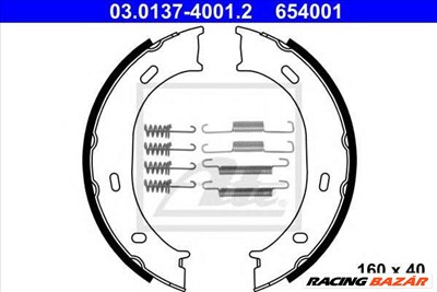 ATE 03.0137-4001.2 - kézifék fékpofakészlet MERCEDES-BENZ VW