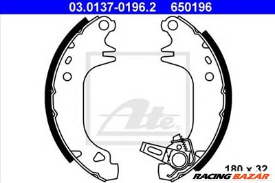 ATE 03.0137-0196.2 - fékpofakészlet CITROËN PEUGEOT
