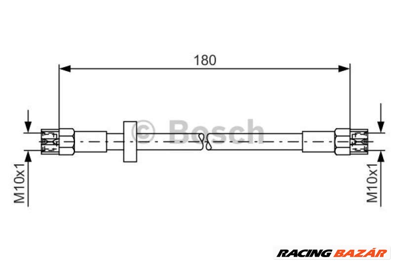 BOSCH 1987476216 Fékcső - AUDI, VOLKSWAGEN 1. kép