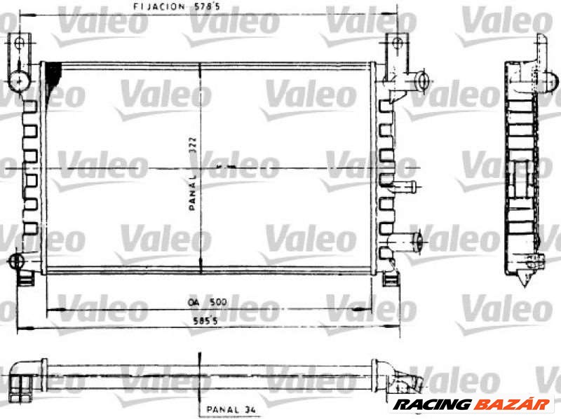 VALEO 730483 Motorvízhűtő - FORD 1. kép