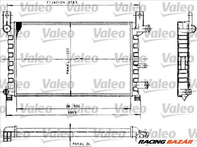 VALEO 730483 Motorvízhűtő - FORD