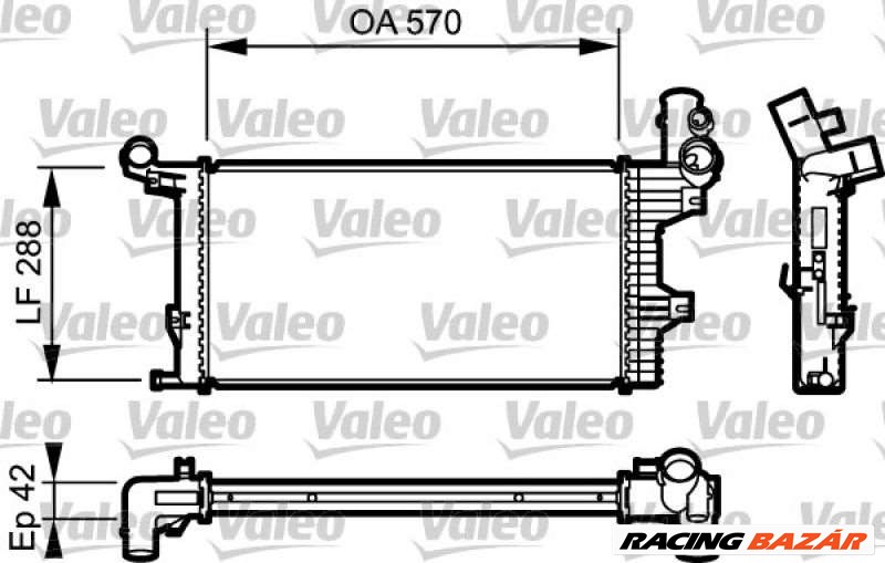 VALEO 732303 Motorvízhűtő - NISSAN, PEUGEOT, PORSCHE, RENAULT, CITROEN, SEAT, TOYOTA 1. kép