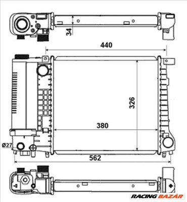 NRF 51351 Motorvízhűtő - BMW