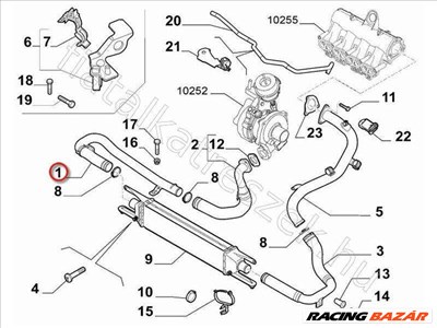 Intercooler cső