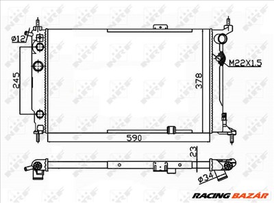 NRF 54201 Hűtőradiátor