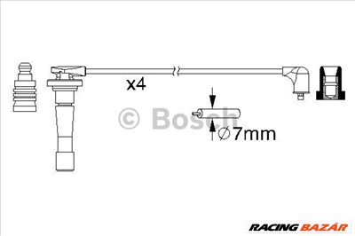 BOSCH 0986357150 Gyújtókábel készlet - HONDA