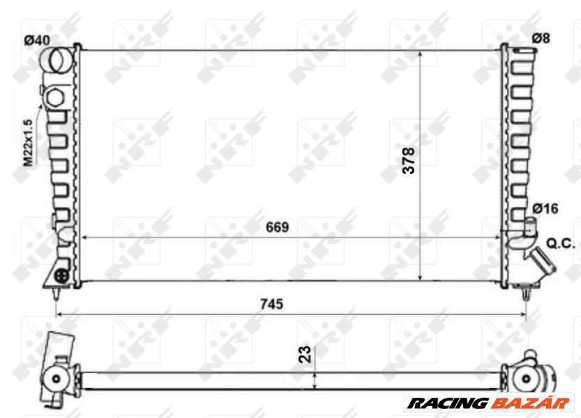 NRF 58189A Hűtőradiátor 1. kép