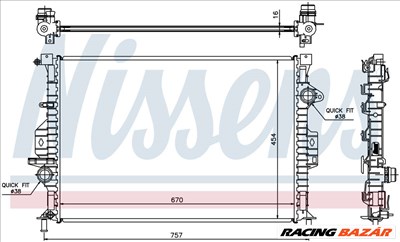 NISSENS 66857 Hűtőradiátor